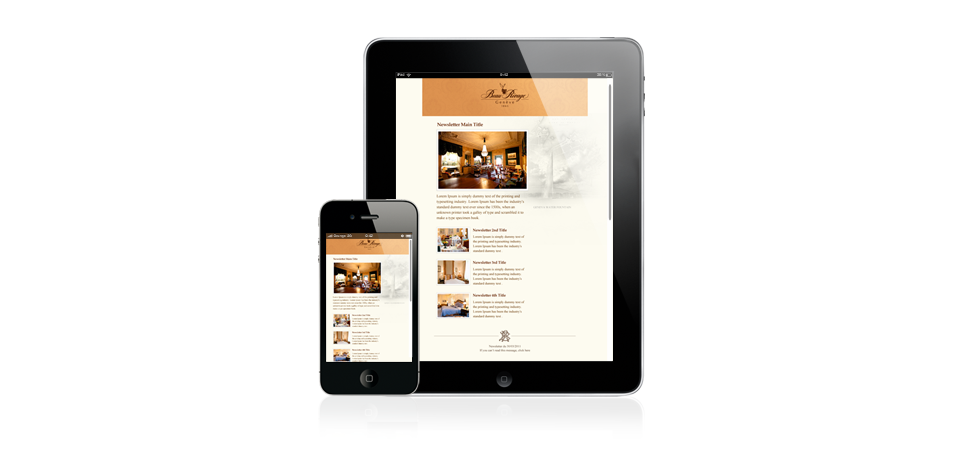 Newsletter 11 Visuel de la newsletter sur tablette et smartphone