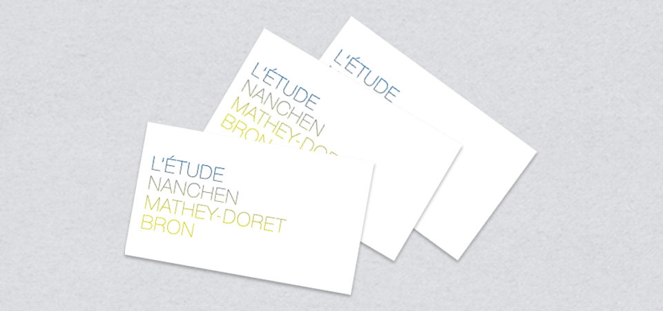 Corporate Identity - L'Etude 6 business cards verso