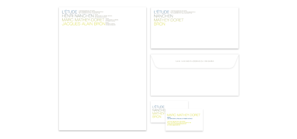 Corporate Identity - L'Etude 4 Vue d'ensemble de la papeterie