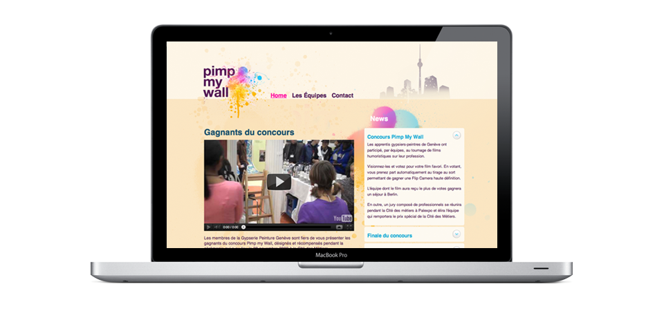 Grand concours de vidéos online 7 Visuel du site internet sur ordinateur portable