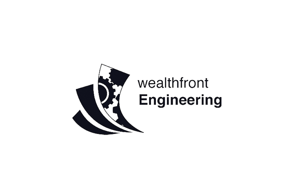 Logo & Blog 1 logo wealthfront en noir et blanc