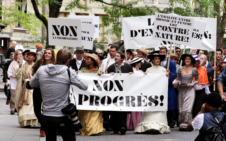 Guérilla marketing - Constitution genevoise 6 La manifestation