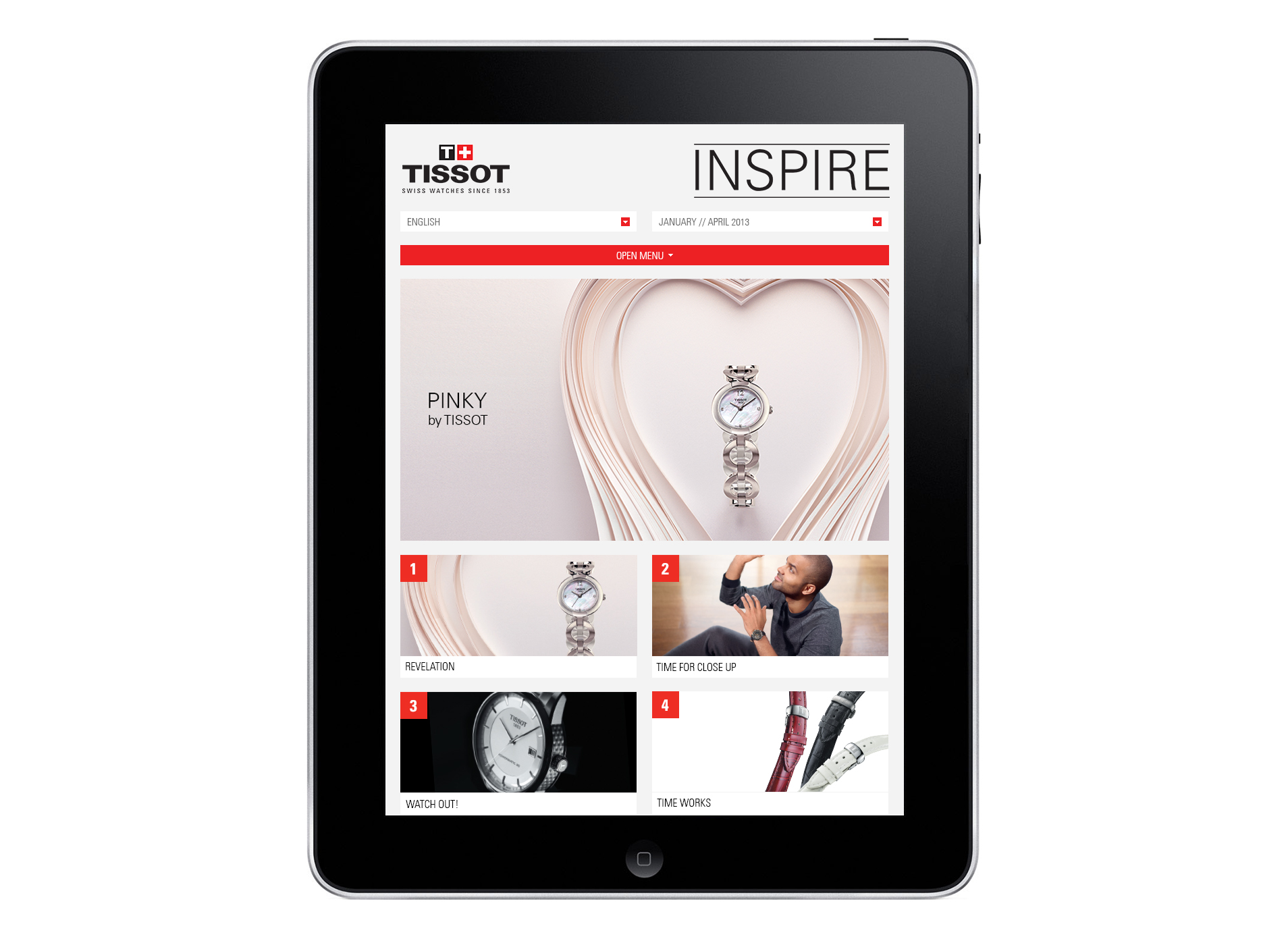 Visuel du magazine en ligne sur tablette
