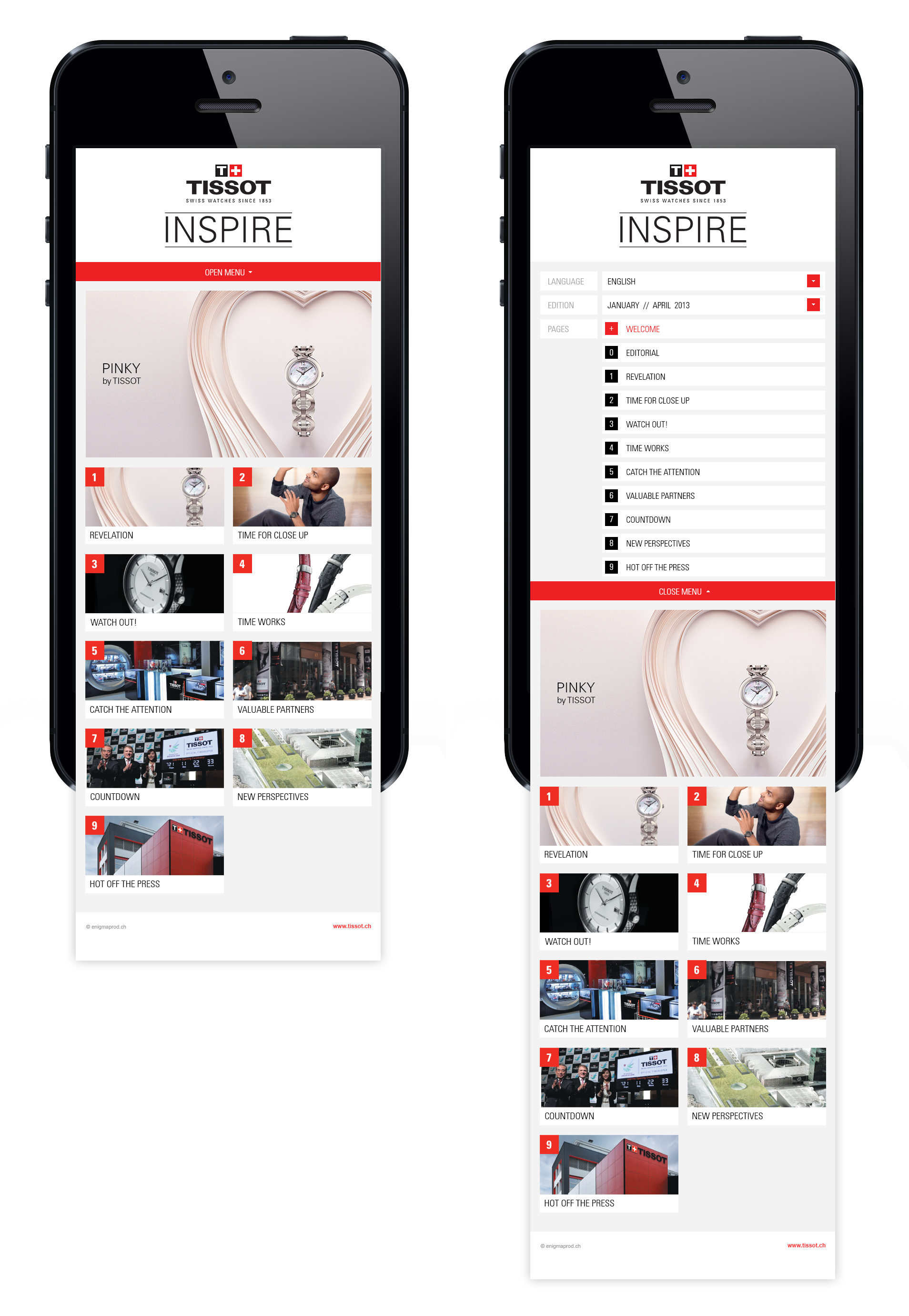 Visuel du magazine en ligne sur smartphone