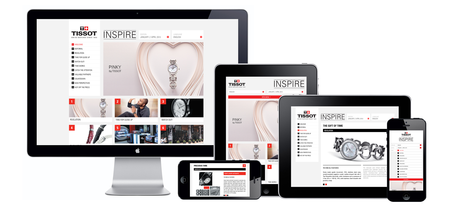 Visuel de la responsivité du magazine en ligne
