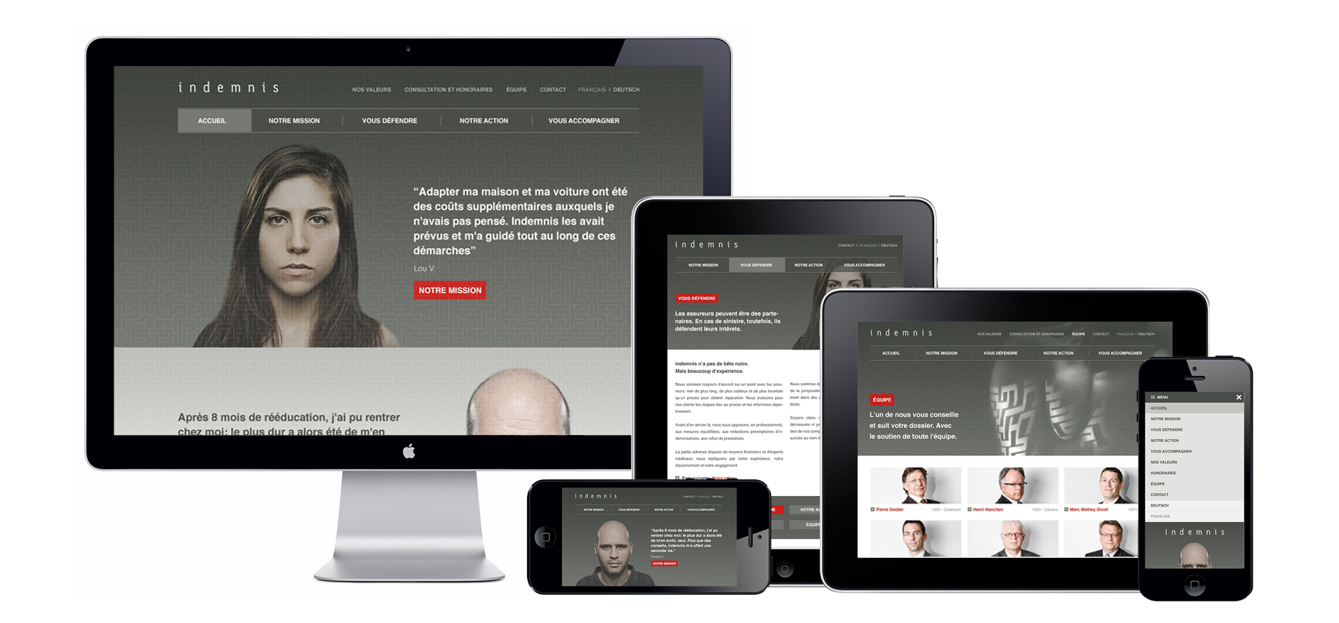Présence en ligne 8 Visuel de du site internet en responsive