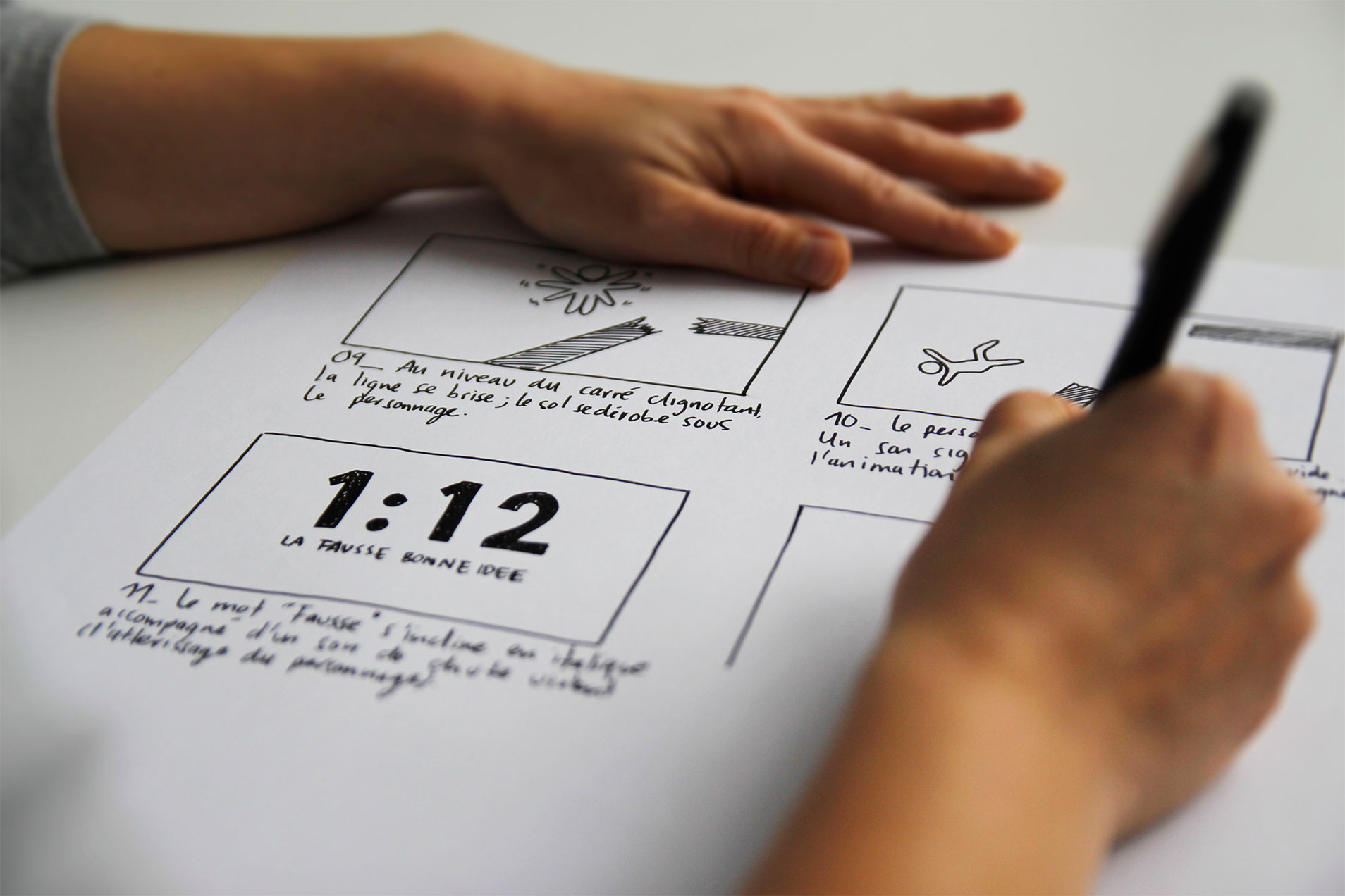 storyboard du court métrage pour la campagne politique
