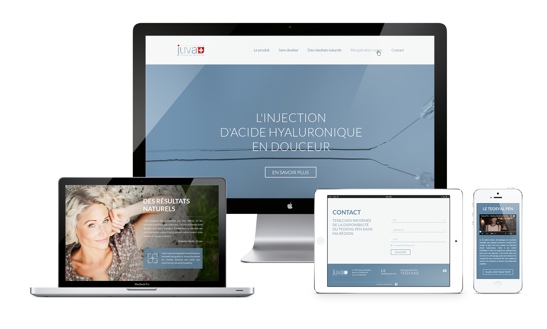Le Teosyal Pen: une stratégie de communication en B to C 7 Visuels du responsive design sur tous les appareils