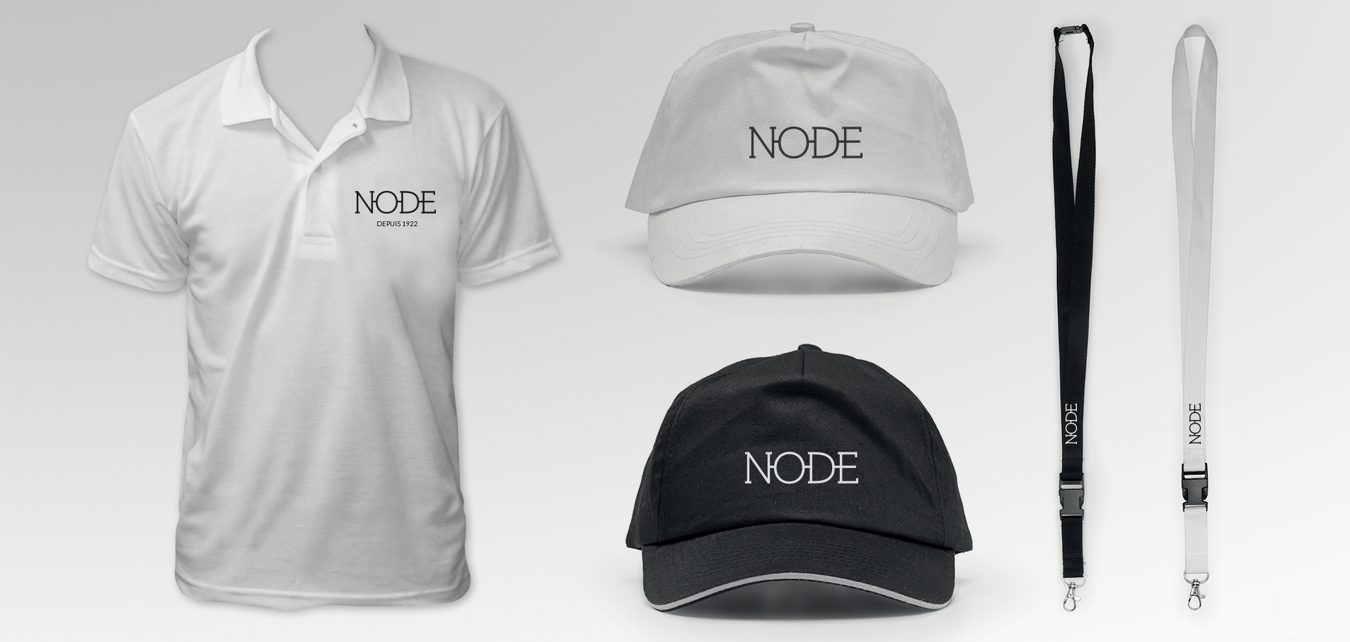 NODE: création d'une nouvelle identité visuelle 7 Elements vestimentaires selon la nouvelle identité visuelle du NODE