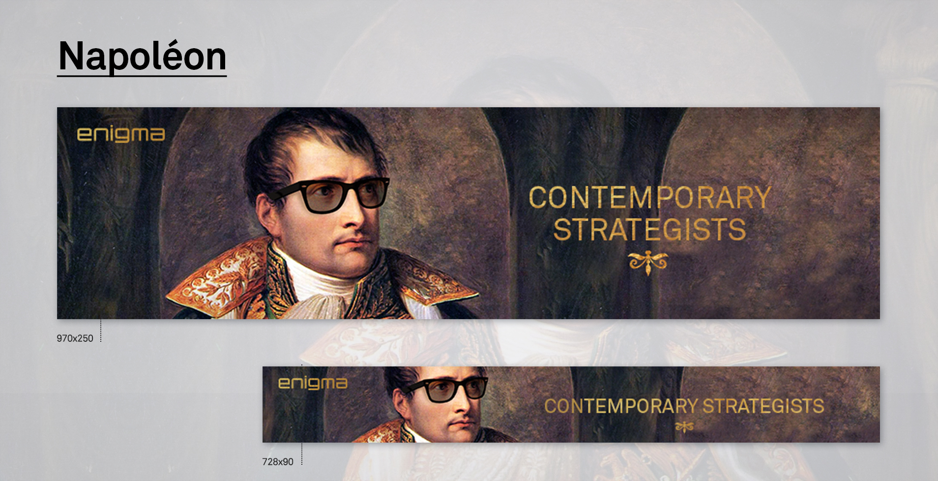 Bannières internet: Napoléon, Jules César, Sun Tzu rebrandés 1 Bannière internet sur Napoléon
