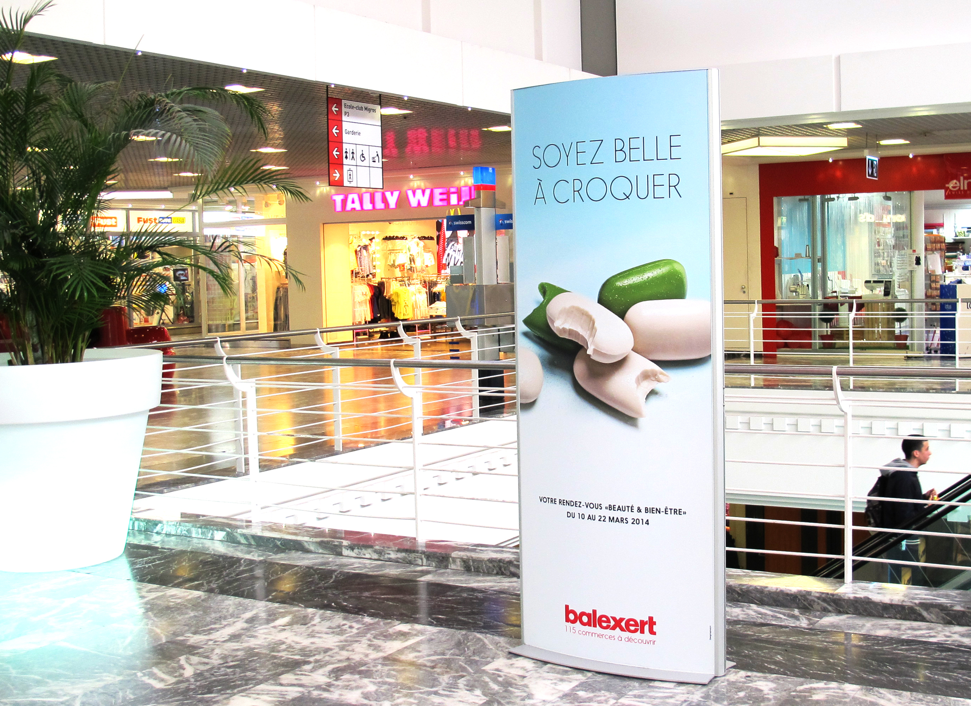 Campagne d'affichage 2 Visuel d'une affiche au centre commercial