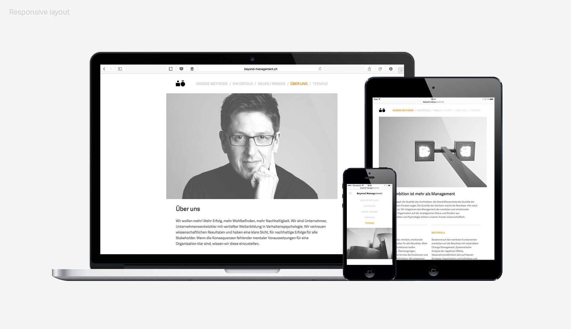 Transversal branding 5 Visuel du site internet sur ordinateur, mobile et tablette