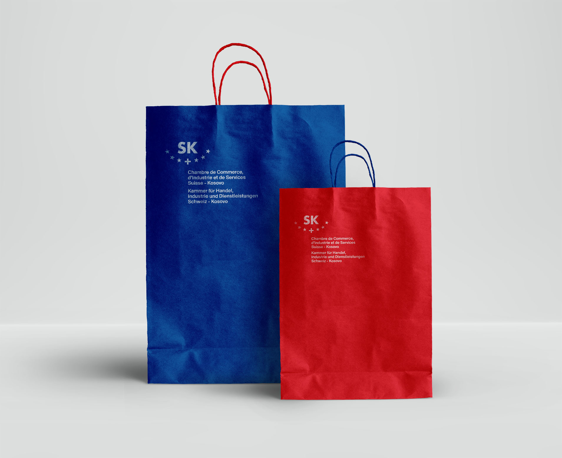 Sacs en papier selon le corporate branding de la CCISSK