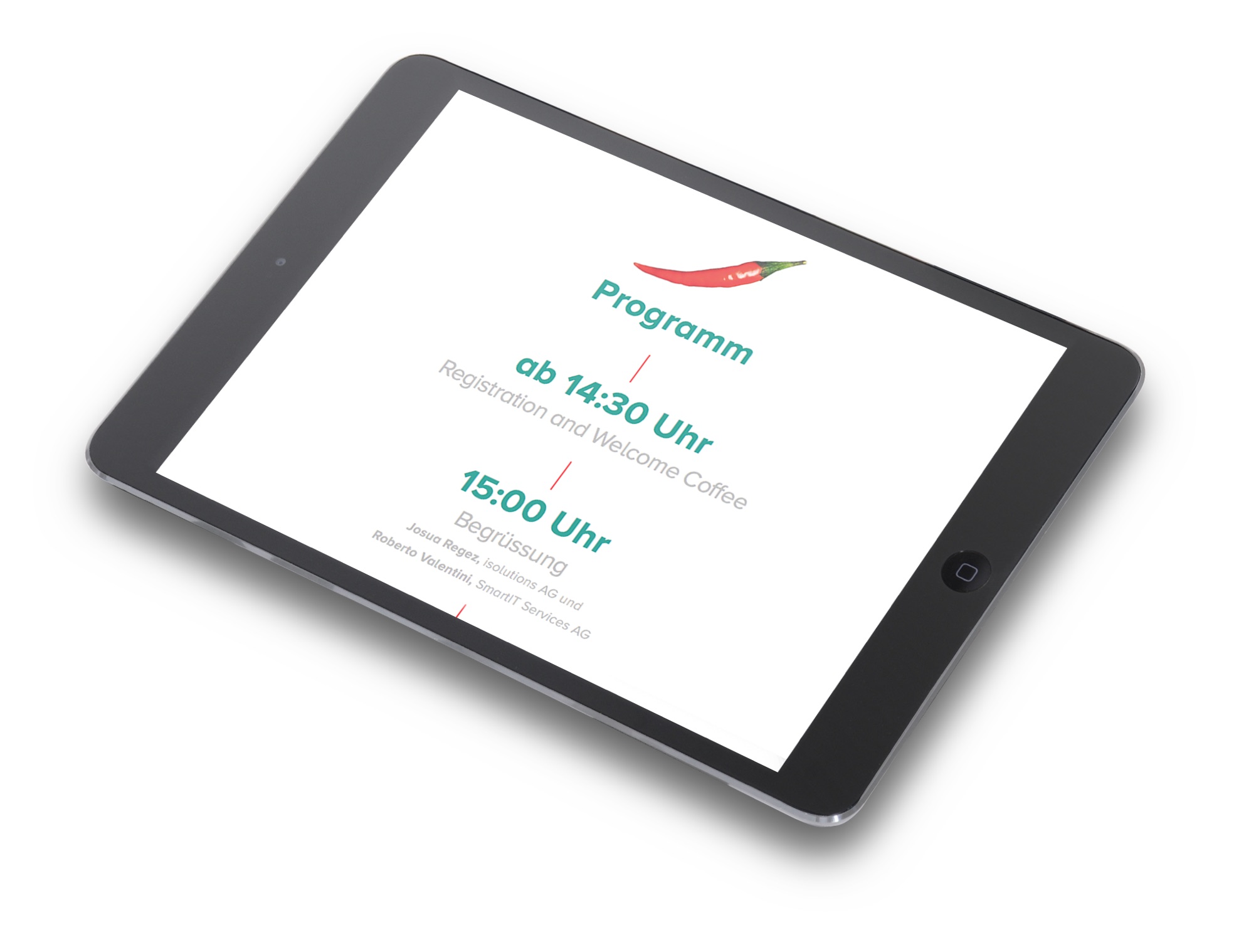 Pimenter le branding d’un événement de networking IT 4 Isolutions Infoevent, Tablet