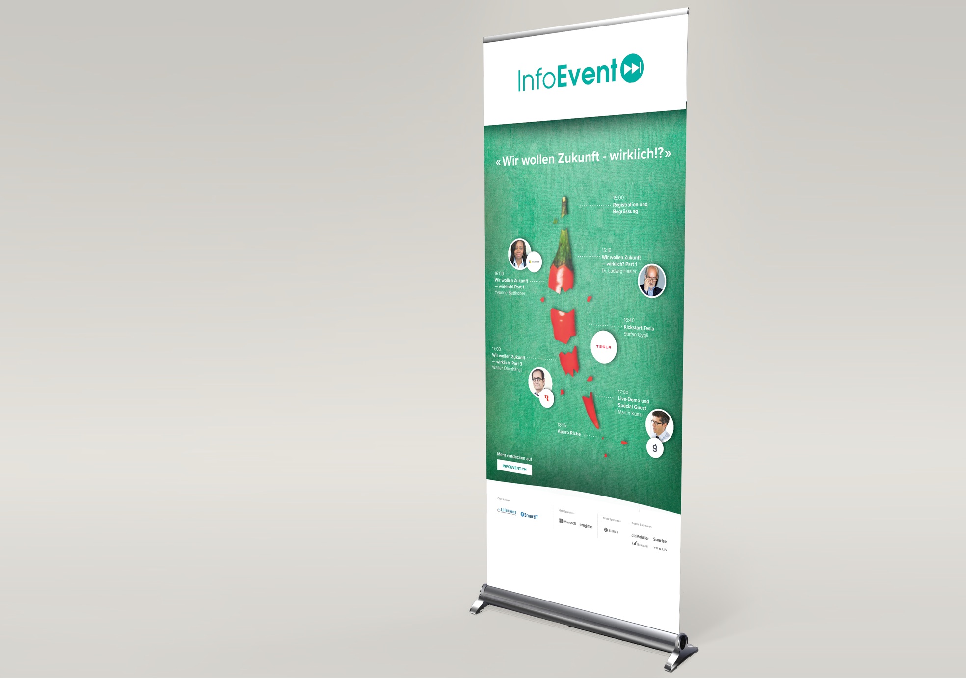Pimenter le branding d’un événement de networking IT 9 Isolutions Infoevent, Roll-up