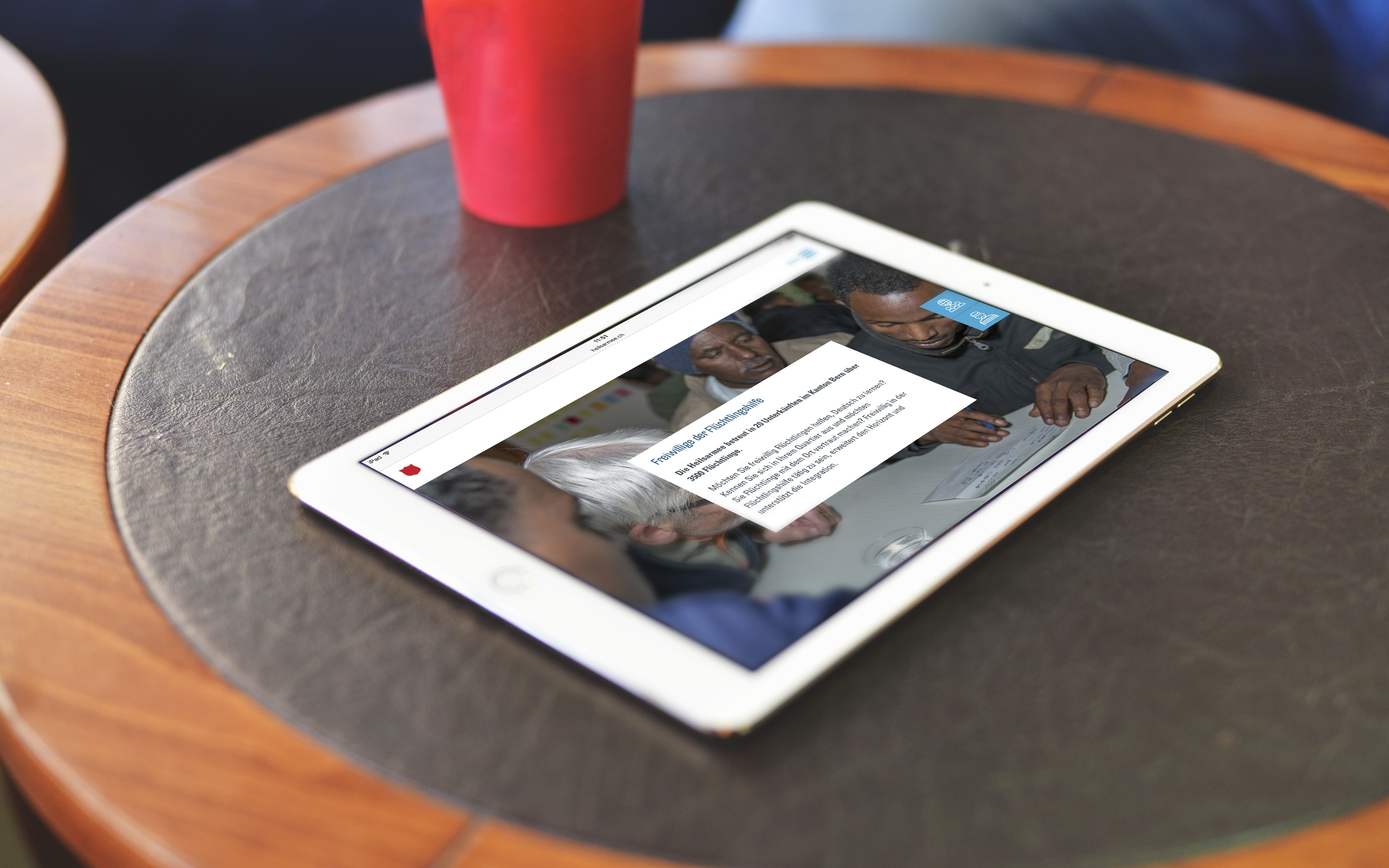 Armée du Salut: un site web basé sur la recherche utilisateur pour une organisation non gouvernementale 7 ipad HA