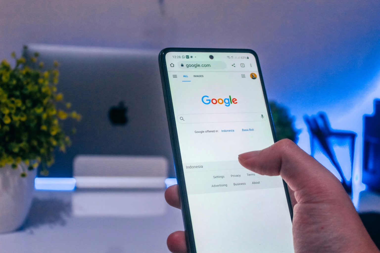 Iphone showing google